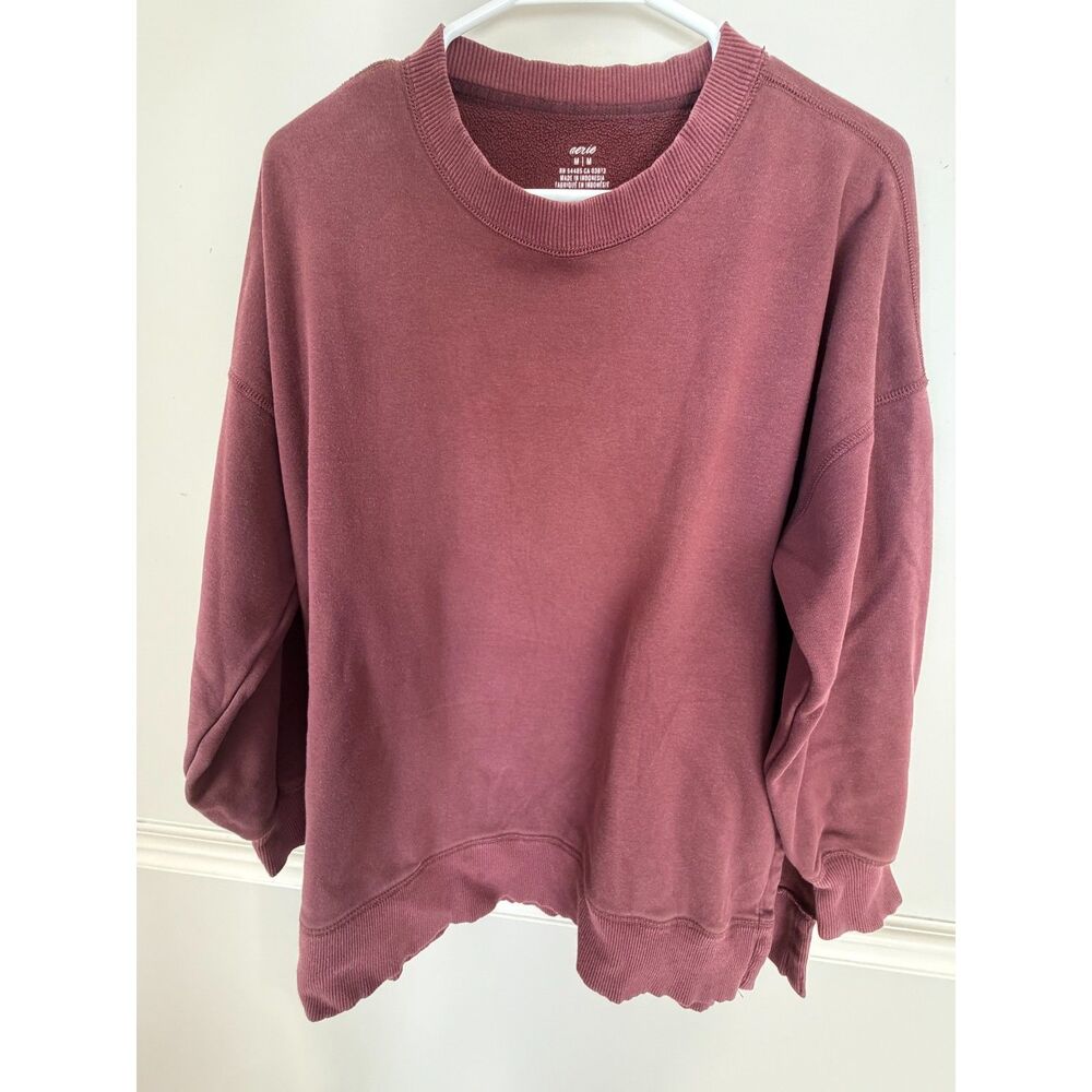 Aerie Down-To-Earth Crew Sweatshirt – Women's Medium – Burgundy